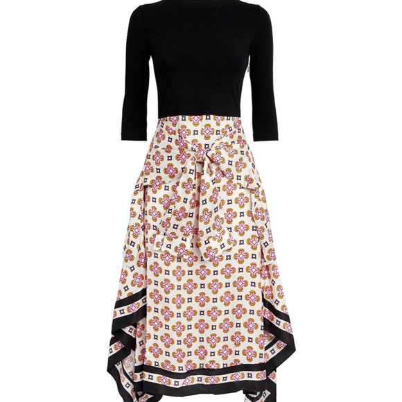 Maje midi dress - Size XS - Colors: black, white, pink and marigold - Picture 3 of 6